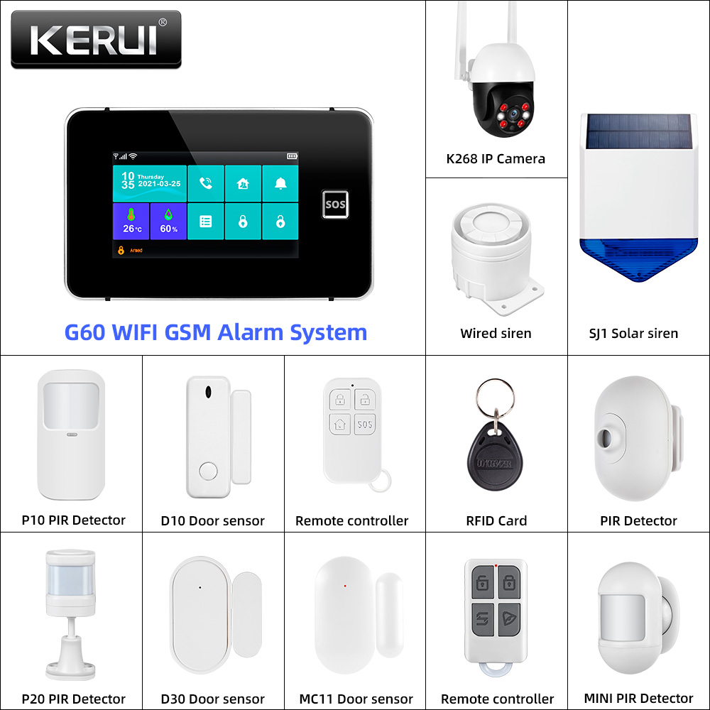 Home Automation Diy Kit - KERUI Tuya Panel de alarma DIY