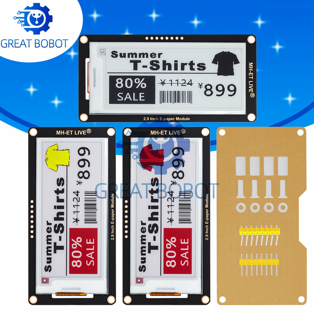 Display Epaper 2.9 - Módulo Epaper de papel electrónico, pantalla