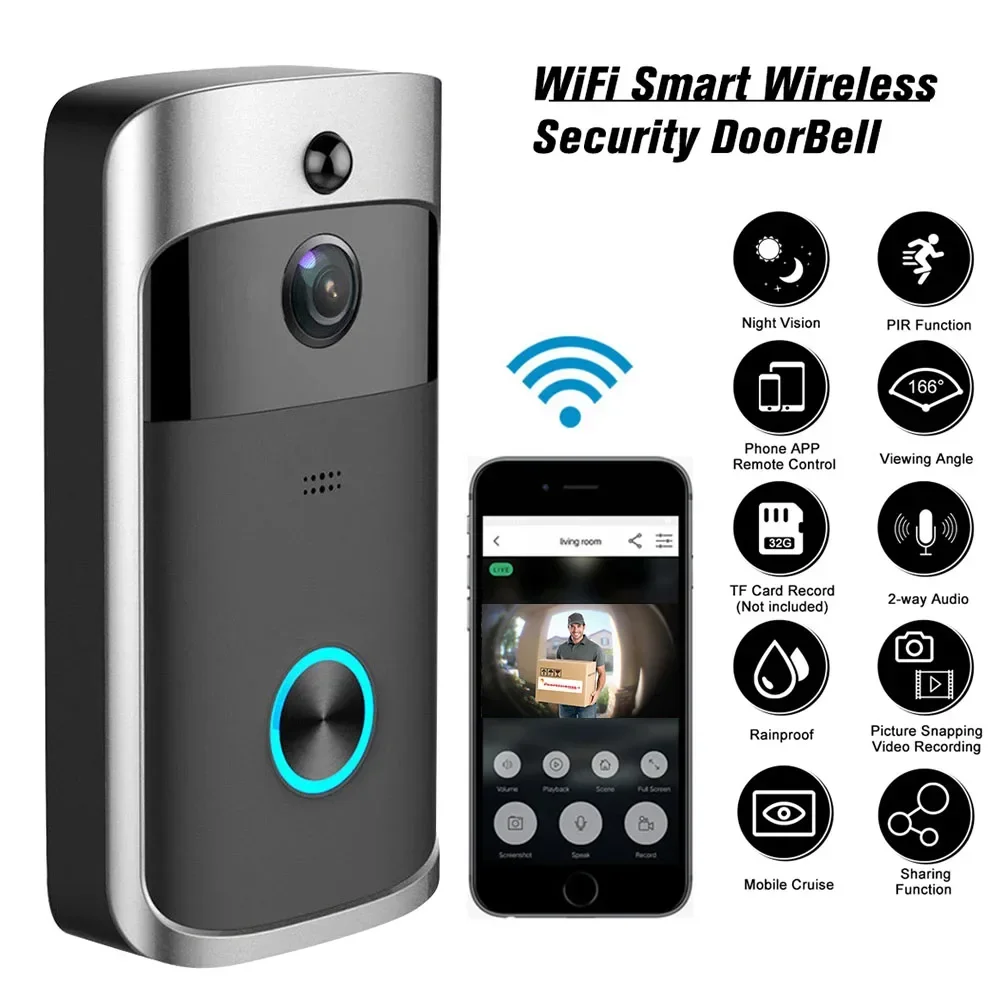 Smart Doorbell Wired - Timbre inalámbrico WIFI para el hogar,