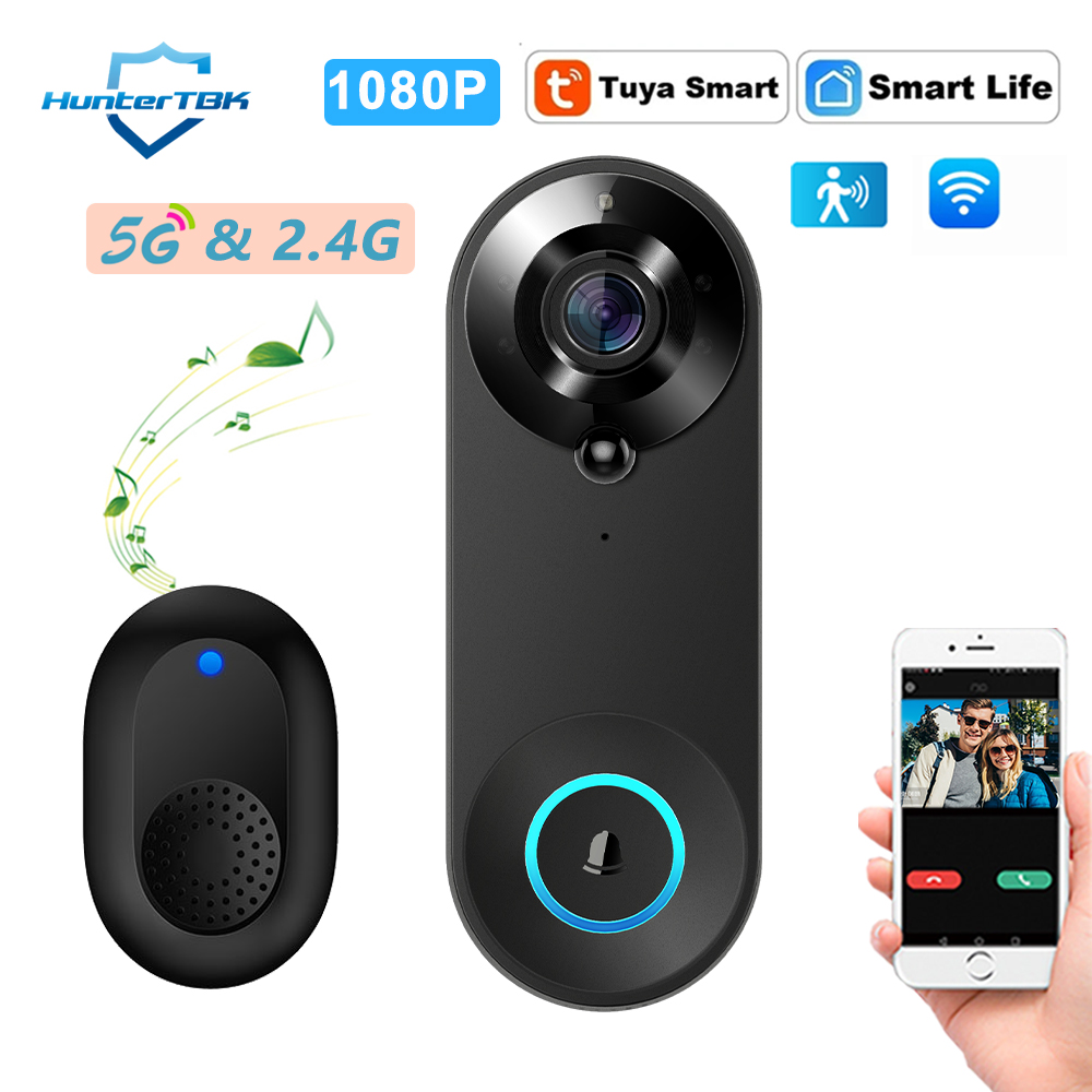 Smart Doorbell Wired - Videoportero WiFi 5G 2.4G, Cámara Inalámbrica