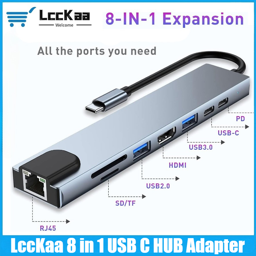 Hub USB C 8/7 en 1, Adaptador  - Home Assistant Sd reseña y precio