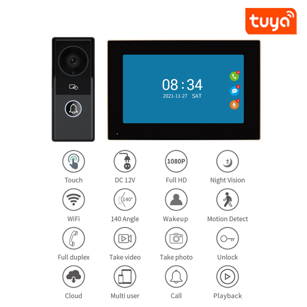 Videoportero de 7/10 pulgadas, - Smart Doorbell Wired reseña y precio