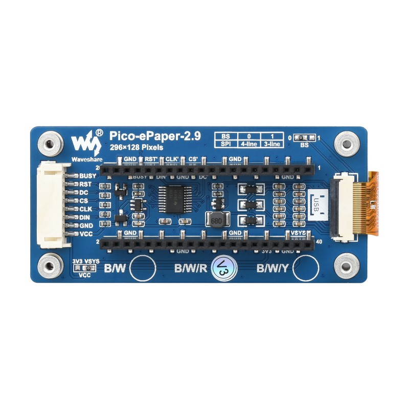 Waveshare Pico-ePaper-2.9-B, m - Display Epaper 2.9 reseña y precio