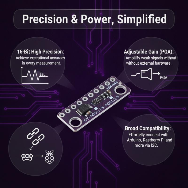 Módulo ADC ADS1115 de Ganancia - Home Automation Systems Diy reseña y precio